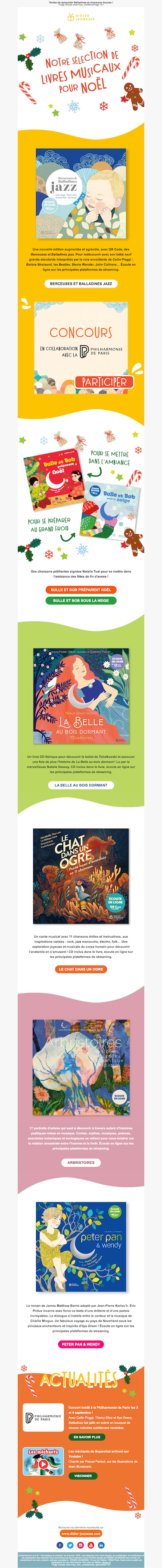 Exemple de newsletter créée avec Mailrose Place